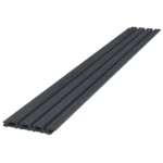 anthracite slatted composite cladding plank 4m length view