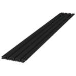 black slatted composite cladding plank 4m length view