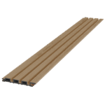 oak slatted composite cladding plank 4m length view