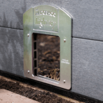 hedgehog.highway.day hedgehog highway installed to composite fencing